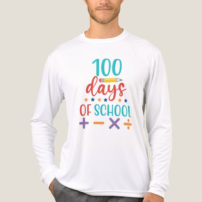 100 Tage Schulfeier Tri-Blend Shirt (Vorderseite)