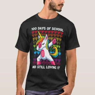 100 Tage Schulkinder Mädchen Dabbing Einhorn Kids T-Shirt