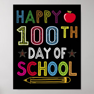 100 Tage Schulkindergeschenk für Schüler Poster