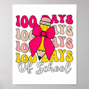 100 Tage Schulkoquette Bow 100. Tag Poster