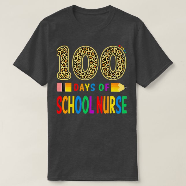 100 Tage Schulkrankenlehrer oder Student 100. T-Shirt (Design vorne)