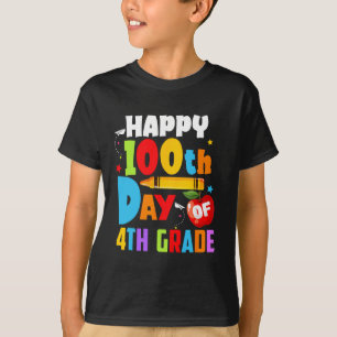 100 Tage Schullehrer 100. Tag der 4. Klasse T-Shirt