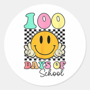 100 Tage Schullehrer Kinder 100. Schultag Runder Aufkleber