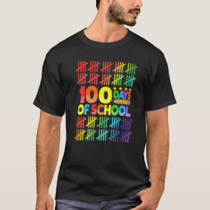 100 Tage Schullehrer Kinder glücklich 100. T-Shirt