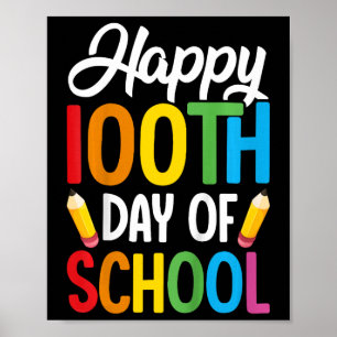 100 Tage Schullehrer Kinder Mädchen Jungen 100. Poster