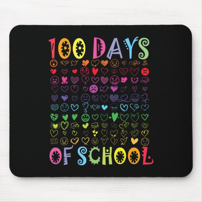 100 Tage Schullehrer Kinder Schülerjunge Mädchen 1 Mousepad (Vorne)