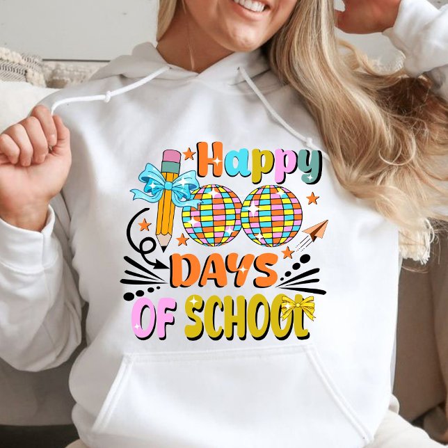 100 Tage Schullehrer. Lehrerbewertung Hoodie (happy 100 days of school hoodie, teacher gift, teacher appreciation hoodies)