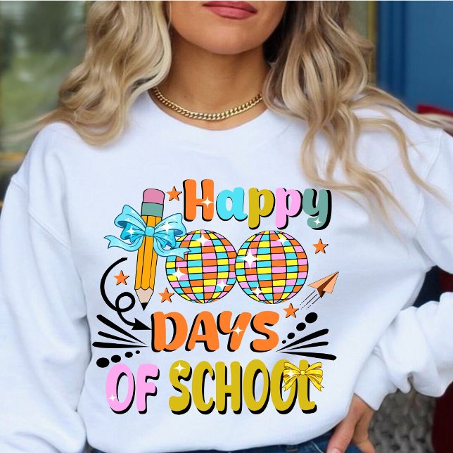 100 Tage Schullehrer. Lehrerbewertung Sweatshirt (happy 100 days of school sweashirt, teacher gift, teacher appreciation sweatshirt, )