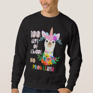 100 Tage Schullehrer Llama Unicorn Girls Wom Sweatshirt
