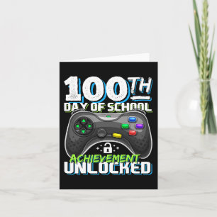 100 Tage Schulleistung - ungesichertes Videospiel Karte