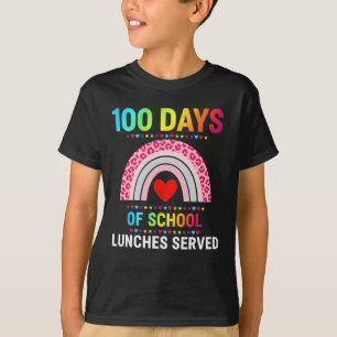 100 Tage Schullunchs serviert Regenbogen-Lunch La T-Shirt