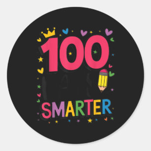 100 Tage Schulmädchen 2025 Outfit Idee 100 Tage Runder Aufkleber
