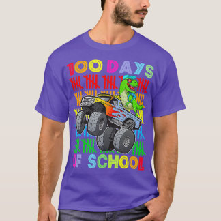 100 Tage Schulmonster Truck Dinosaurier Boys T-Shirt