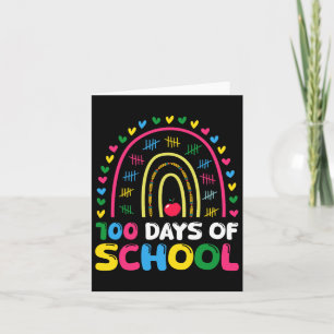 100 Tage Schulregenbogen 100. Schultag Karte