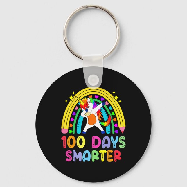 100 Tage Schulregenbogen 100. Schultag Schlüsselanhänger (Vorderseite)