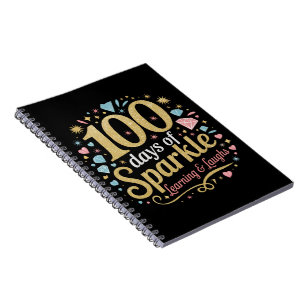 100 Tage Schulsparkle-Lernen und Lächeln Notizblock