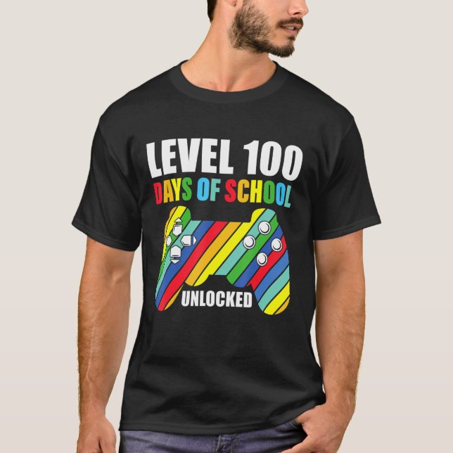 100 Tage Schulspielcontroller Stufe 100 UN T-Shirt (Vorderseite)