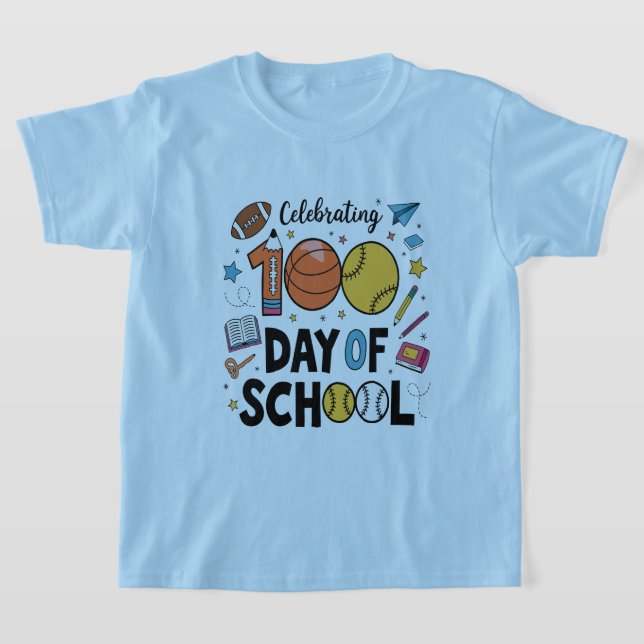 100 Tage Schulsportfeier Design T-Shirt (Ablage )