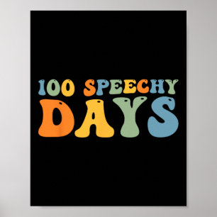 100 Tage Schulsprache Therapie glücklich 100 Tage Poster