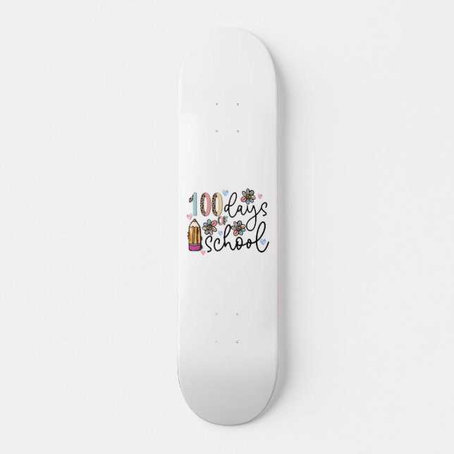 100 Tage Schulsublimation Skateboard (Vorne)
