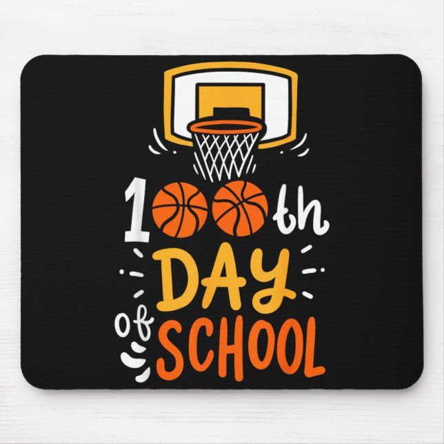 100 Tage Schultag Basketball Mousepad (Vorne)