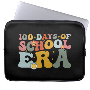 100 Tage Schulzeit Groovy Lehrer Kinder Laptopschutzhülle