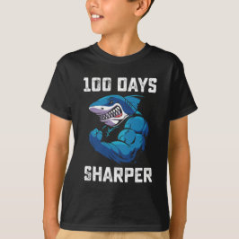 100 Tage Sharper Shark 100. Tag der Schule Gym T-Shirt