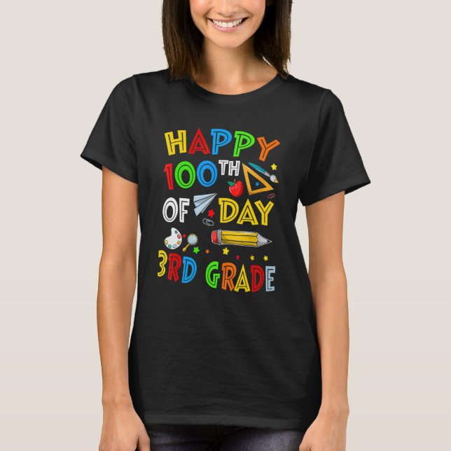 100 Tage Shirt Lehrer Geschenk 100. (Vorderseite)