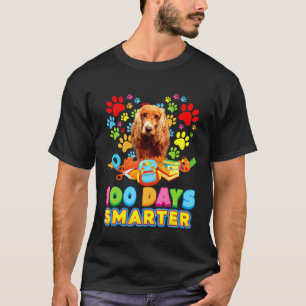 100 Tage Smarter English Cocker Spanisch Dog Paw P T-Shirt