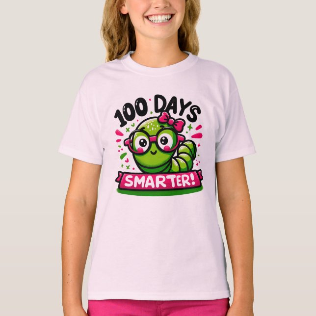 100 Tage Smarter Girl's T - Shirt (Vorderseite)