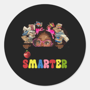 100 Tage Smarter Melanin Afro Girls Kinder 100 Tag Runder Aufkleber