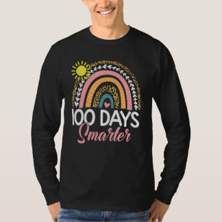100 Tage Smarter Regenbogen Leopard Happy 100 th D T-Shirt