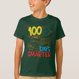 100 TAGE SMARTER SCHOOL BUS T - Shirt