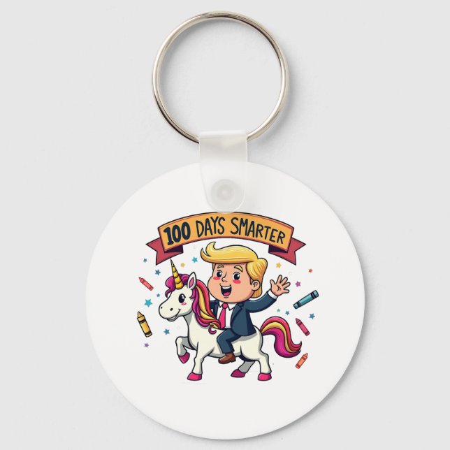 100 Tage Smarter School Trump Inaguration Day Schlüsselanhänger (Vorderseite)