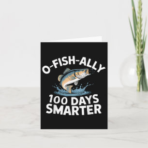 100 Tage Smartere Jungen Mädchen Kinder Fischen 10 Karte