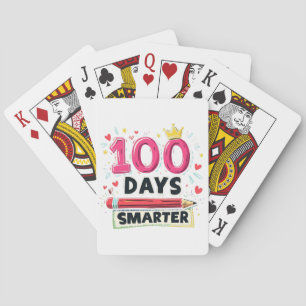 100 Tage Smartere Tage des Schullehrers Spielkarten