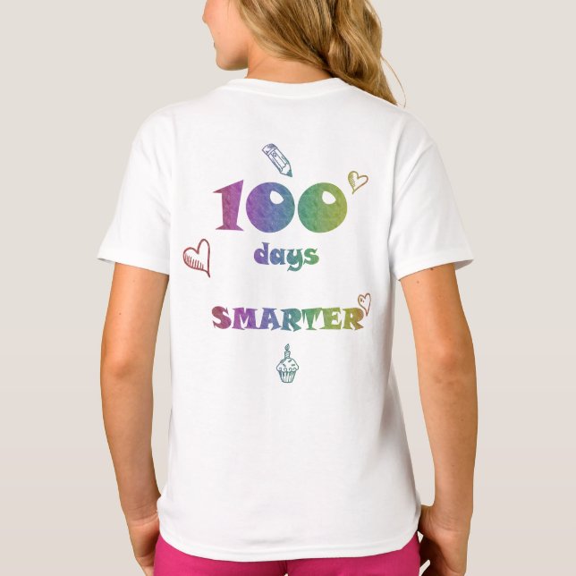 100 Tage Smarterer T - Shirt - Feierlichkeiten T-S (Rückseite)