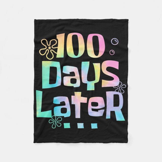 100 Tage später 100. Schullehrer Fleecedecke (Vorderseite)