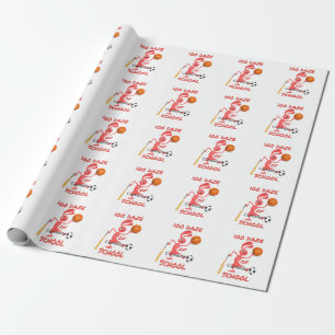 100-Tage-Tag der Schule Thunder_Cove Geschenkpapier