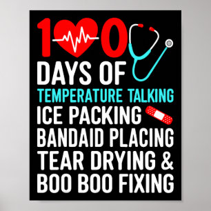 100 Tage Temperaturschulzeit 100 Tage Poster