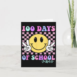 100 Tage Vibes Smile Teacher Boy Girl 100. Tag Karte