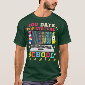 100 Tage virtueller Schullehrer oder Studentengesc T-Shirt