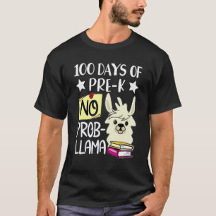 100 Tage Vorschule Kein Problem Lama Lehrer 100 Ta T-Shirt