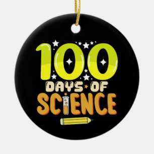 100 Tage Wissenschaft 100. Schultag Lehrer Keramik Ornament