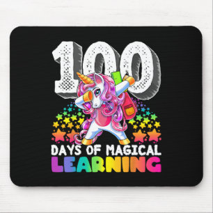 100 Tage Zauberkunststube Einhorngeschenk Mousepad