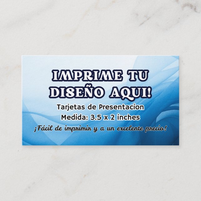100 Tarjetas de Presentacion Imprimir Visitenkarte (Vorderseite)