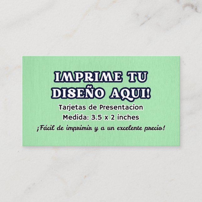 100 Tarjetas de Presentacion para negocio Visitenkarte (Vorderseite)
