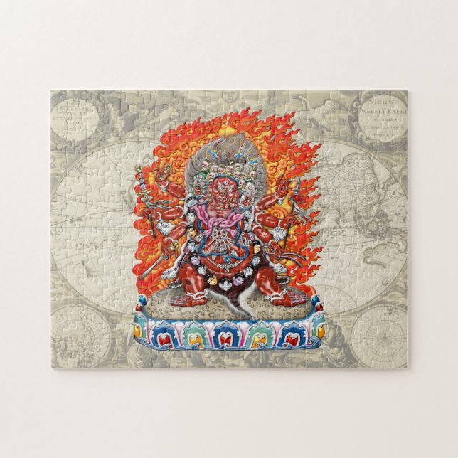[100] Tibetischer Thangka - Wrathful Deity Hayagri (Horizontal)