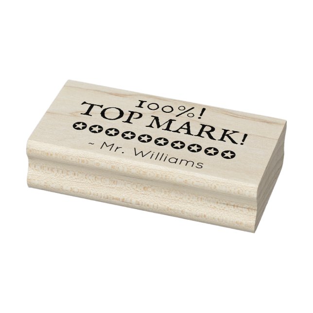 "100%! TOP MARK!" + Name des benutzerdefinierten L Gummistempel (Stempel)