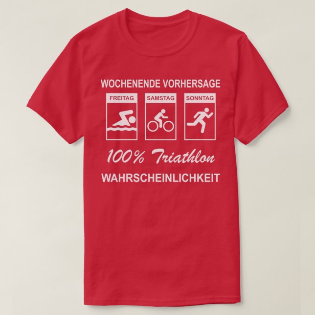 100 Triathlon Rad fahren T-Shirt (Design vorne)